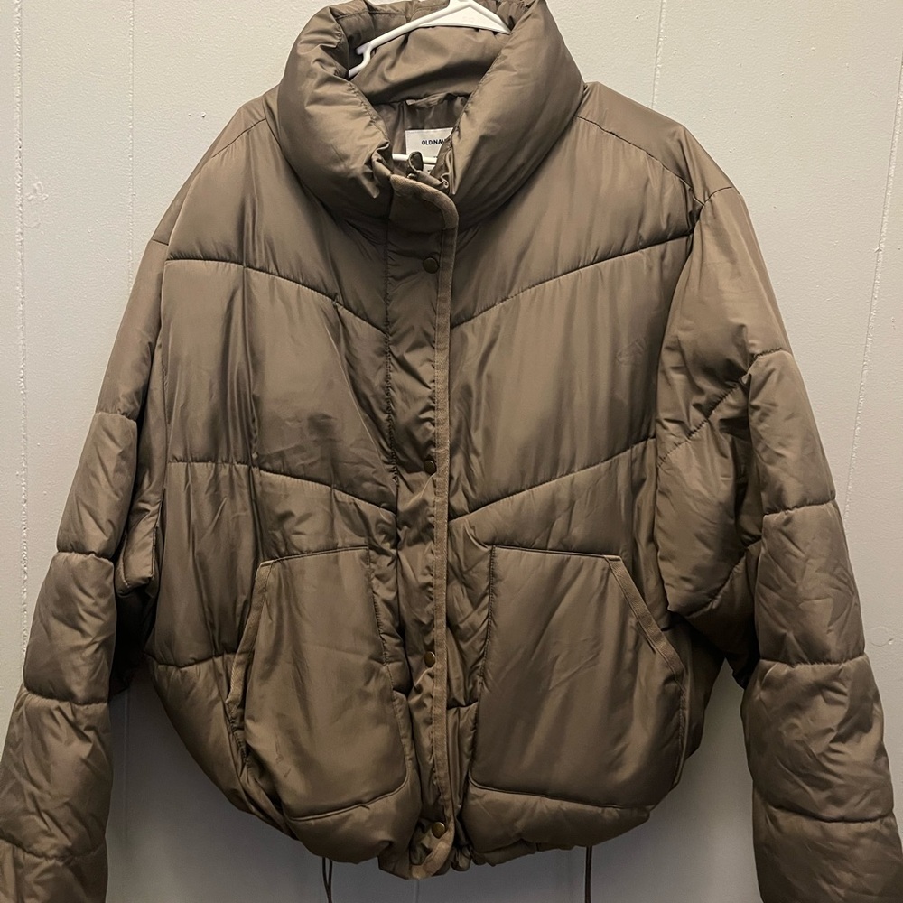 Old Navy cropped puffer jacket.